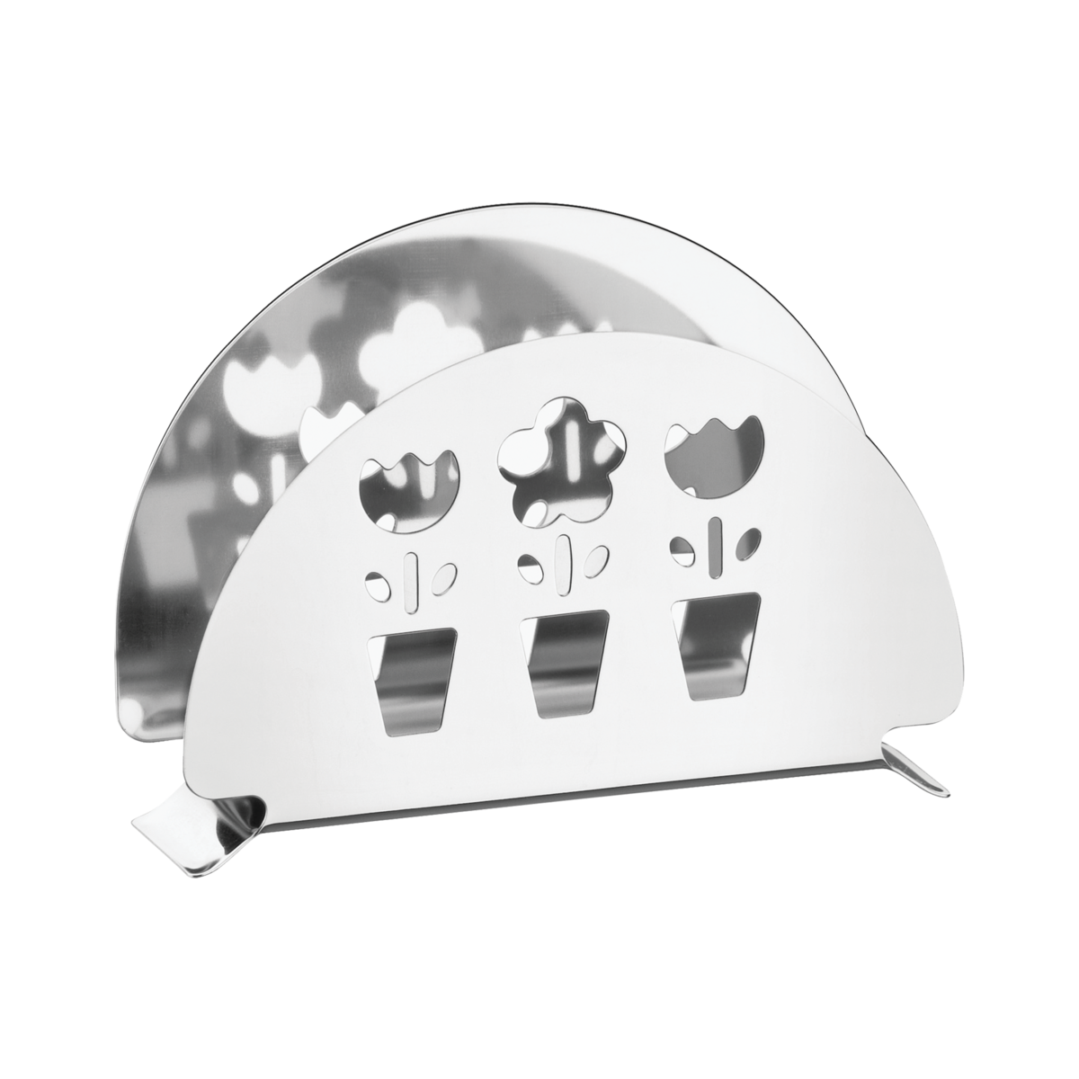 Tramontina primavera stainless steel napkin holder with hollowed-out holder